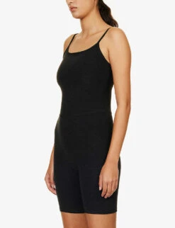 Beyond Yoga Spacedye Get In Gear Scoop-neck Stretch-woven Unitard -Whistles Shop R04150168 DARKESTNIGHT ALT02