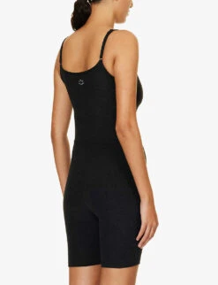 Beyond Yoga Spacedye Get In Gear Scoop-neck Stretch-woven Unitard -Whistles Shop R04150168 DARKESTNIGHT ALT03