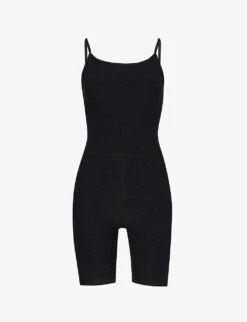 Beyond Yoga Spacedye Get In Gear Scoop-neck Stretch-woven Unitard