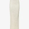 Spara Crystal-embellished High-rise Stretch-woven Midi Skirt -Whistles Shop R04150186 OFFWHITE M