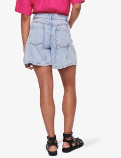 Heath Organic-cotton Shorts -Whistles Shop R04151535 LIGHTWASH ALT03