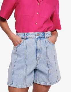 Heath Organic-cotton Shorts -Whistles Shop R04151535 LIGHTWASH ALT04