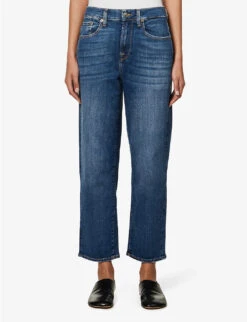 7 For All Mankind The Modern Straight-leg Mid-rise Stretch-denim Jeans -Whistles Shop R04152121 SOHOLIGHT ALT02
