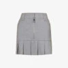 Ganni Pleated-hem Bead-embellished Stretch-woven Mini Skirt -Whistles Shop R04152929 PALOMAMELANGE M