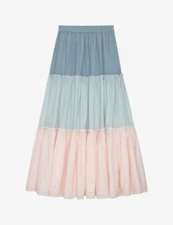 Zadig & Voltaire Jovela Elasticated-waist Flared-cut Cotton Maxi Skirt