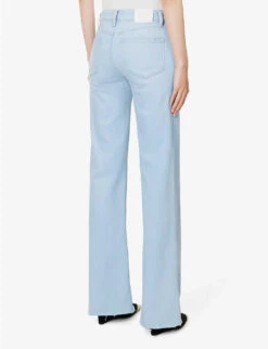 Paige Leenah Flared Mid-rise Denim-blend Jeans 11 Paige Leenah Flared Mid-rise Denim-blend Jeans -Whistles Shop R04153161 INDIGOGLITZCOATING ALT03
