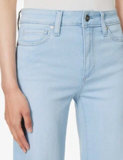 Paige Leenah Flared Mid-rise Denim-blend Jeans 12 Paige Leenah Flared Mid-rise Denim-blend Jeans -Whistles Shop R04153161 INDIGOGLITZCOATING ALT04