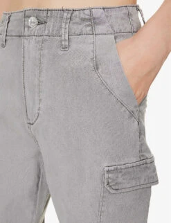 Paige Drew Mid-rise Straight-leg Regular-fit Stretch-woven Trousers -Whistles Shop R04153190 VINTAGEGREYHAZE ALT04