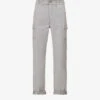 Paige Drew Mid-rise Straight-leg Regular-fit Stretch-woven Trousers -Whistles Shop R04153190 VINTAGEGREYHAZE M