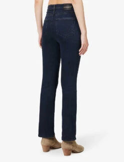 Paige Claudine Flared-leg High-rise Stretch-denim Jeans -Whistles Shop R04153201 ASTER ALT03