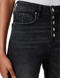 Paige Stella Belt-loop High-rise Straight-leg Cotton-blend Jeans -Whistles Shop R04153206 JETSTREAMDISTRESSED ALT04