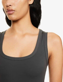 Ultimate Scoop-neck Sleeveless Stretch-woven Unitard -Whistles Shop R04153492 CHARCOAL ALT04