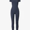 Ultimate Short-sleeved Stretch-woven Unitard -Whistles Shop R04153514 MIDNIGHTBLUE M