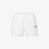 Sweat High-rise Logo-print Cotton-jersey Shorts -Whistles Shop R04153530 WHITE M