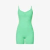 Ultimate Ruched-front Stretch-woven Playsuit -Whistles Shop R04153646 KELLYGREEN M