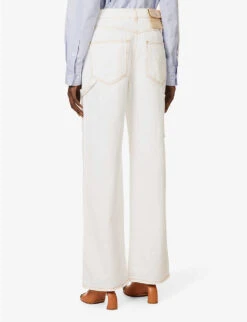 Salma Straight-leg Mid-rise Organic-cotton Denim Jeans -Whistles Shop R04155204 WHITE ALT03