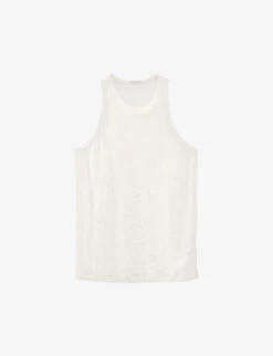 Ikks Sleeveless Round-neck Linen T-shirt