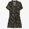 Ikks Camouflage Jungle-print Woven Playsuit 2 Ikks Camouflage Jungle-print Woven Playsuit -Whistles Shop R04156380 KAKIGREEN M