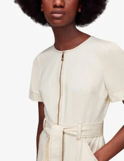 Whistles Cropped Denim Jumpsuit -Whistles Shop R04156815 CREAM ALT04