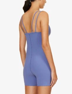 Alosoft Sun’s Out V-neck Stretch-woven Unitard 10 Alosoft Sun’s Out V-neck Stretch-woven Unitard -Whistles Shop R04158211 INFINITYBLUE ALT03