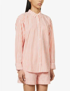 RAILS Arlo Striped Regular-fit Cotton-blend Shirt -Whistles Shop R04158667 LESISTRIPE ALT02