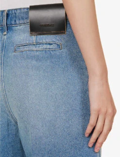 Sportmax Dorotea Straight-leg Mid-rise Regular-fit Denim Shorts -Whistles Shop R04158886 CORNFLOWER ALT04