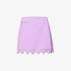 Heart Crystal-embellished Wool Mini Skirt -Whistles Shop R04158912 LILAC M