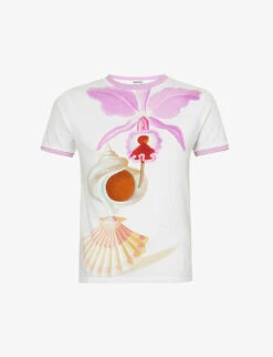 Loewe Maruja Mallo Floral-pattern Stretch-cotton T-shirt