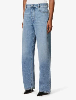 Bottega Veneta Stitched-pocket Wide-leg Mid-rise Jeans -Whistles Shop R04159971 MIDBLUE ALT02