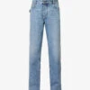Bottega Veneta Stitched-pocket Wide-leg Mid-rise Jeans -Whistles Shop R04159971 MIDBLUE M