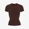 Smoothing Slim-fit Stretch-woven T-shirt 2 Smoothing Slim-fit Stretch-woven T-shirt -Whistles Shop R04160618 COCOA M