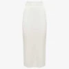 Reiss Fern Knitted Linen-blend Midi Skirt -Whistles Shop R04160640 CREAM M