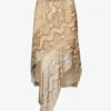 STELLA MCCARTNEY Python Asymmetric-hem Silk Midi Skirt -Whistles Shop R04160778 MULTICOLORBROWN M