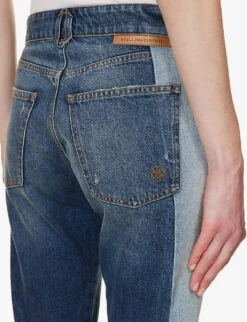 STELLA MCCARTNEY Logo-embroidered Straight-leg Mid-rise Jeans -Whistles Shop R04160796 DOUBLEBLUETONE ALT05