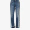 STELLA MCCARTNEY Logo-embroidered Straight-leg Mid-rise Jeans -Whistles Shop R04160796 DOUBLEBLUETONE M