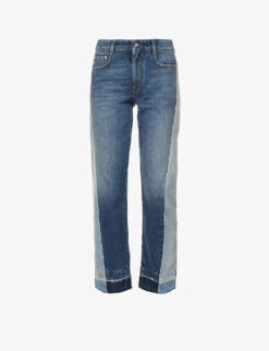 STELLA MCCARTNEY Logo-embroidered Straight-leg Mid-rise Jeans