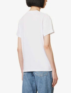 STELLA MCCARTNEY Embroidered Logo Cotton T-shirt -Whistles Shop R04160800 PUREWHITE ALT03