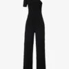 STELLA MCCARTNEY Asymmetric-neck Exposed-shoulder Knitted Jumpsuit 1 STELLA MCCARTNEY Asymmetric-neck Exposed-shoulder Knitted Jumpsuit -Whistles Shop R04160804 BLACK M