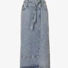 Low Rider Faded-wash Denim Midi Skirt -Whistles Shop R04161059 SUNFADEDENIM M