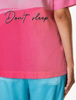 The Rose Tint Shirt Graphic-print Regular-fit Cotton And Linen-blend Shirt -Whistles Shop R04161068 AZALEA ALT04