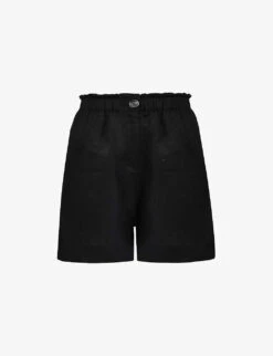 Regular-fit Elasticated-waist Linen Shorts