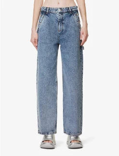 MOSCHINO Acid-wash Straight-leg Mid-rise Jeans -Whistles Shop R04162969 FANTASYPRINTBLUE ALT02