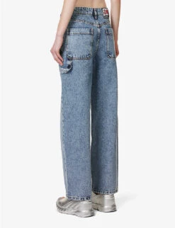MOSCHINO Acid-wash Straight-leg Mid-rise Jeans -Whistles Shop R04162969 FANTASYPRINTBLUE ALT03