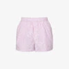 Striped High-rise Cotton-poplin Shorts -Whistles Shop R04164428 STRIPE0005 M