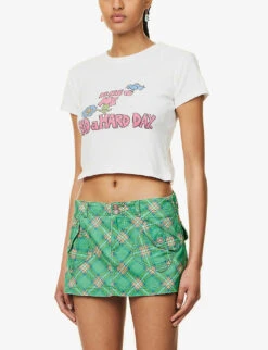 ERL Graphic-print Cropped Cotton-jersey T-shirt -Whistles Shop R04165352 HARDDAY ALT02
