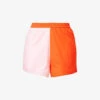 It's Now Cool Vacay Colour-blocked Mid-rise Cotton Shorts -Whistles Shop R04165805 CANDY M