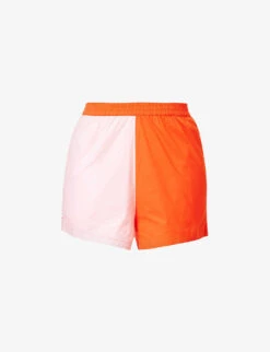 It's Now Cool Vacay Colour-blocked Mid-rise Cotton Shorts