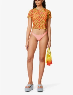 It's Now Cool Floral-print Short-sleeved Mesh T-shirt -Whistles Shop R04165818 SANCHO ALT01