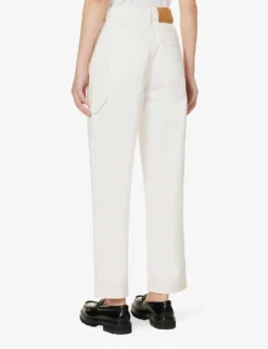 Worker Tapered-leg Mid-rise Jeans -Whistles Shop R04166221 OFFWHITE ALT03