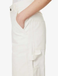 Worker Tapered-leg Mid-rise Jeans -Whistles Shop R04166221 OFFWHITE ALT04